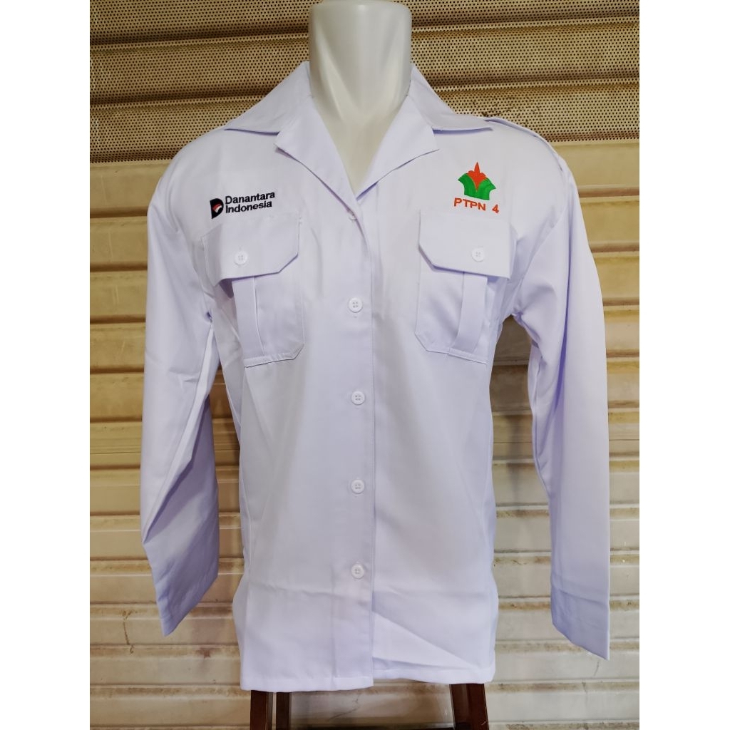 Kemeja Wanita Danantara PTPN 4 Seragam PTPN 4 Panjang