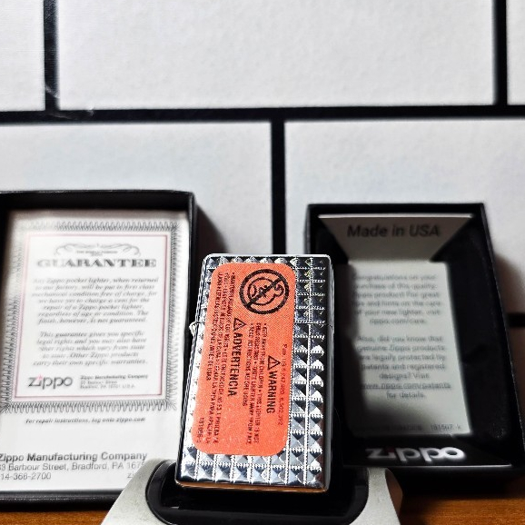 ZIPPO SLIM SERIES SILVER DIAMOND ORIGINAL MADE IN USA