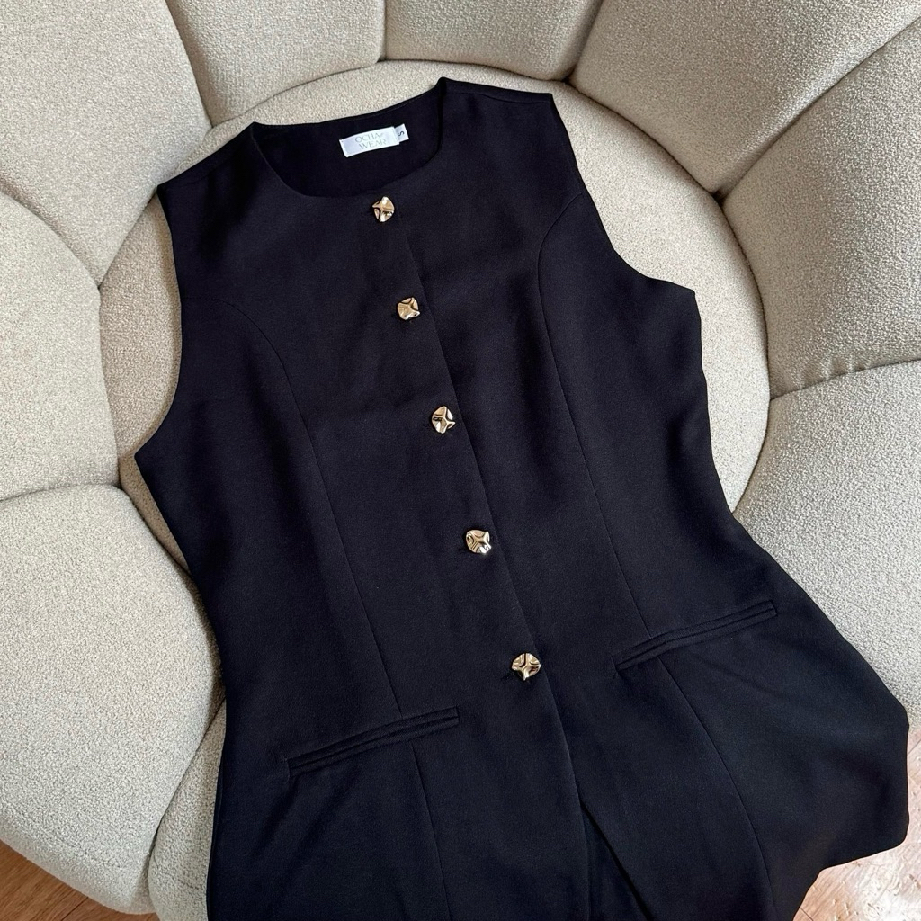 [PRELOVED] Dune Round Neck Denim Jeans Vest -- Top Only -- Ocha Wear | Pakaian Wanita Trendy | Vest 