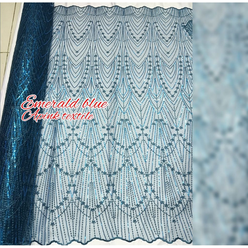 kain tile pyramid payet spankle / kain tile kebaya full payet sequin premium