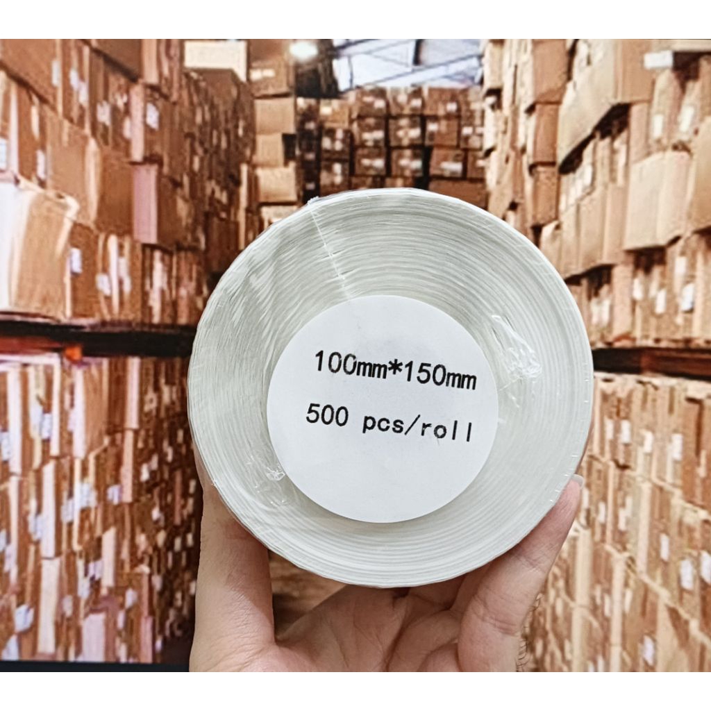 Label thermal kertas thermal 10x15cm 100x150mm sticker resi