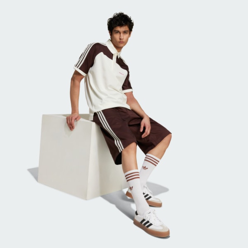 JORTS AD*D*S BERMUDA 80s LOOSE BUTTONED 3-STRIPE