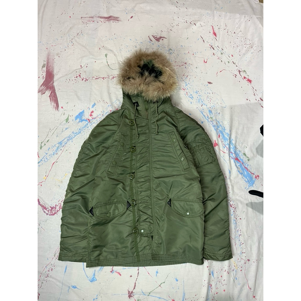 Back number parka military jacket
