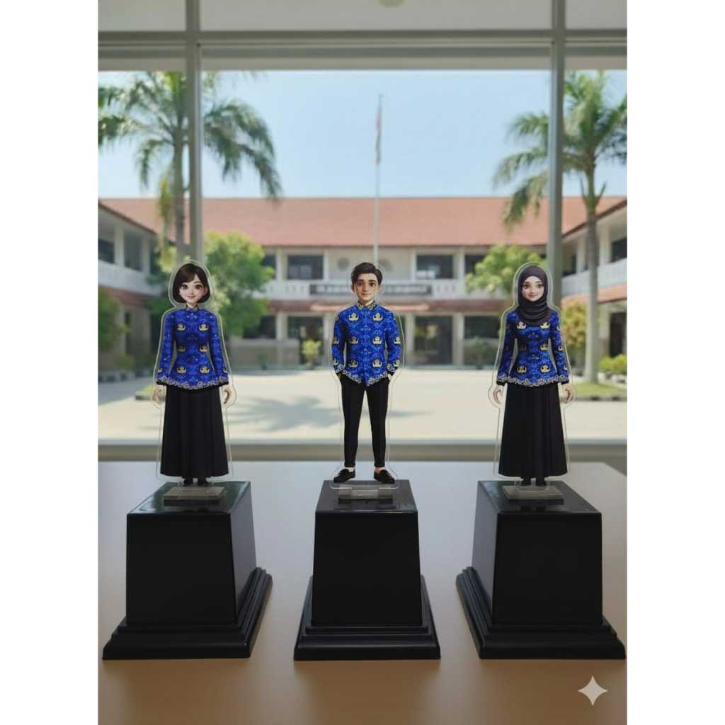 Piala Akrilik Guru Korpri PNS. Hadiah Hari Guru Unik. Piala Souvenir Kenang-kenangan Perpisahan Seko