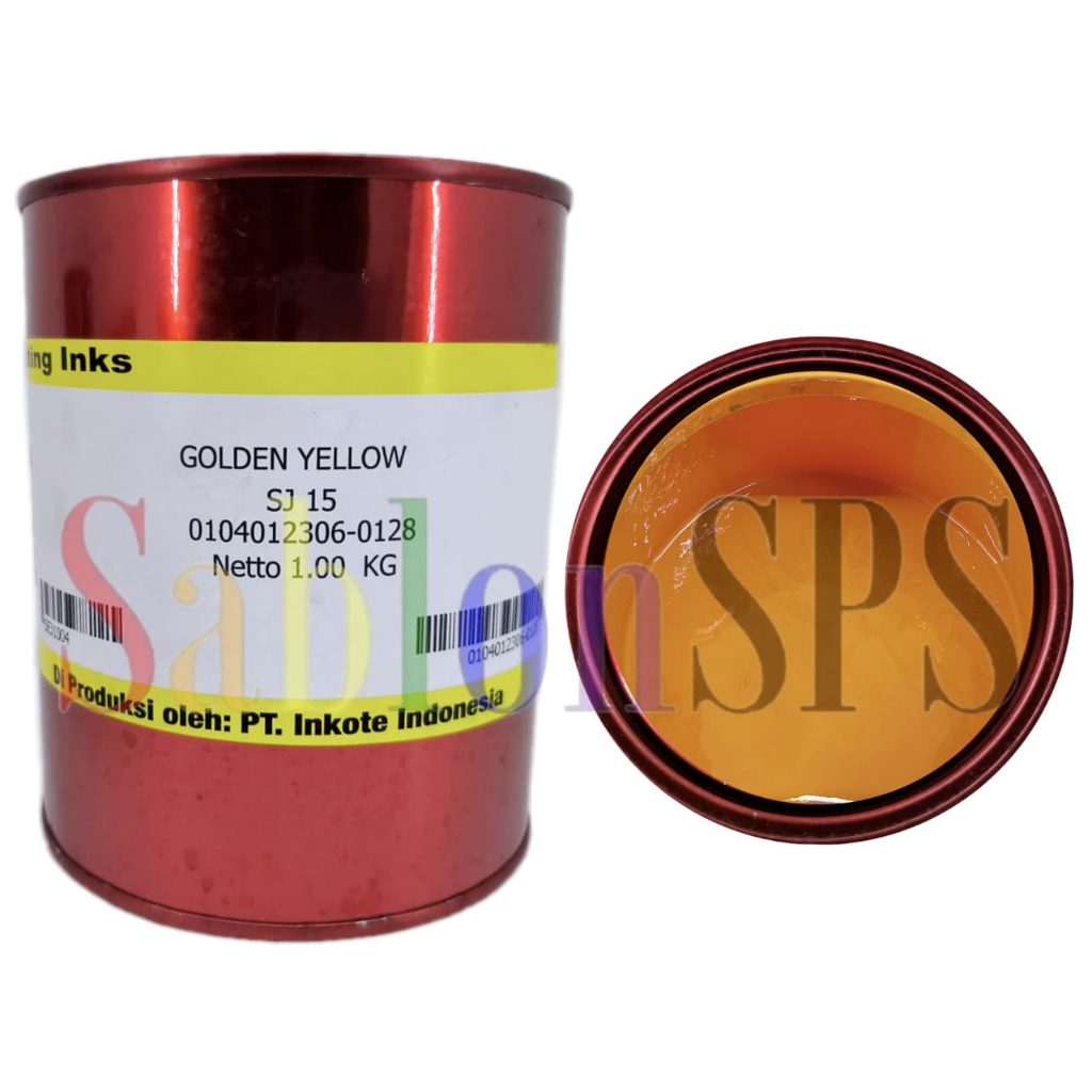 TINTA SABLON GELAS KACA/ BESI SJ 15 GOLDEN YELLOW 1KG BASIS MINYAK SOLVENT
