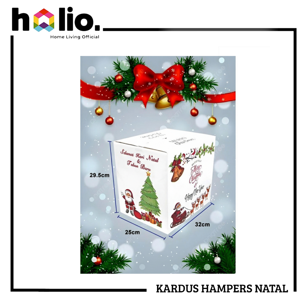 Holio Kardus / Dus Untuk Parcel -Paket - Hampers Natal - Selamat Hari Natal dan Tahun Baru