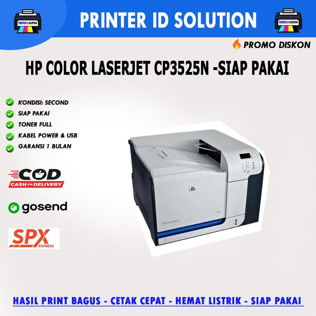 Printer Hp Color Laserjet CP3525N CP3525 CP3525DN  printer warna A4