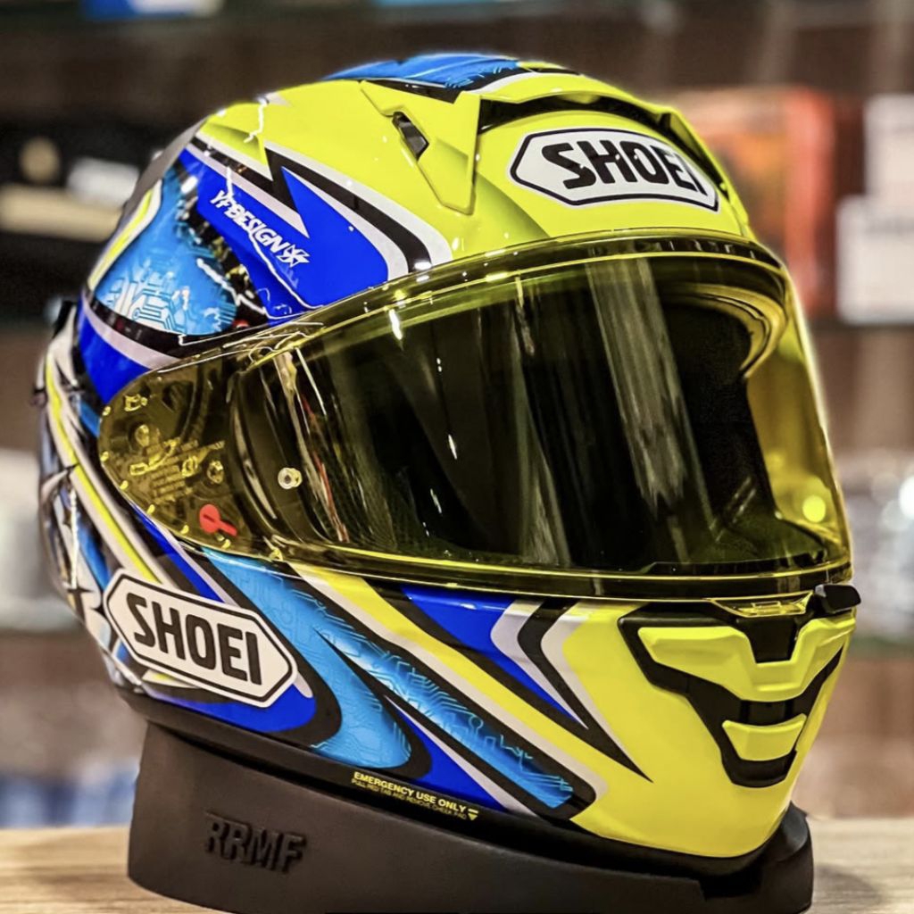 Helm SHOEI X15 Daijiro Kato TC3 Yellow Blue