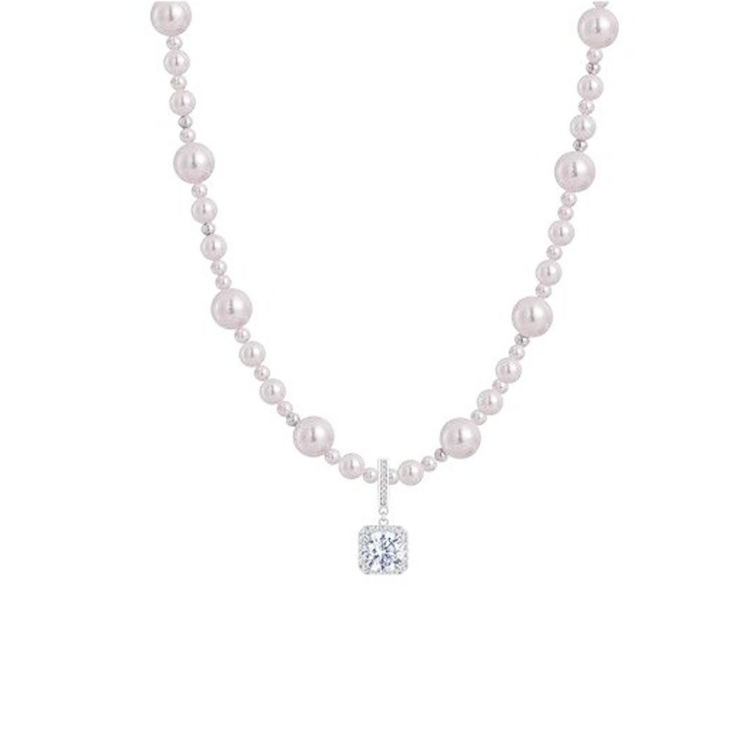 Kalung Mutiara Liontin Gula Batu, Kalung Mutiara Modis, Kalung Wanita, Hadiah Untuk Anak Perempuan.