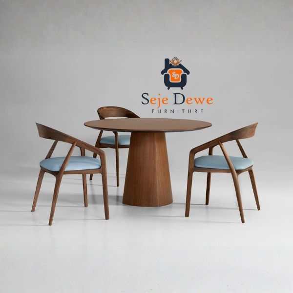 meja makan bulat set