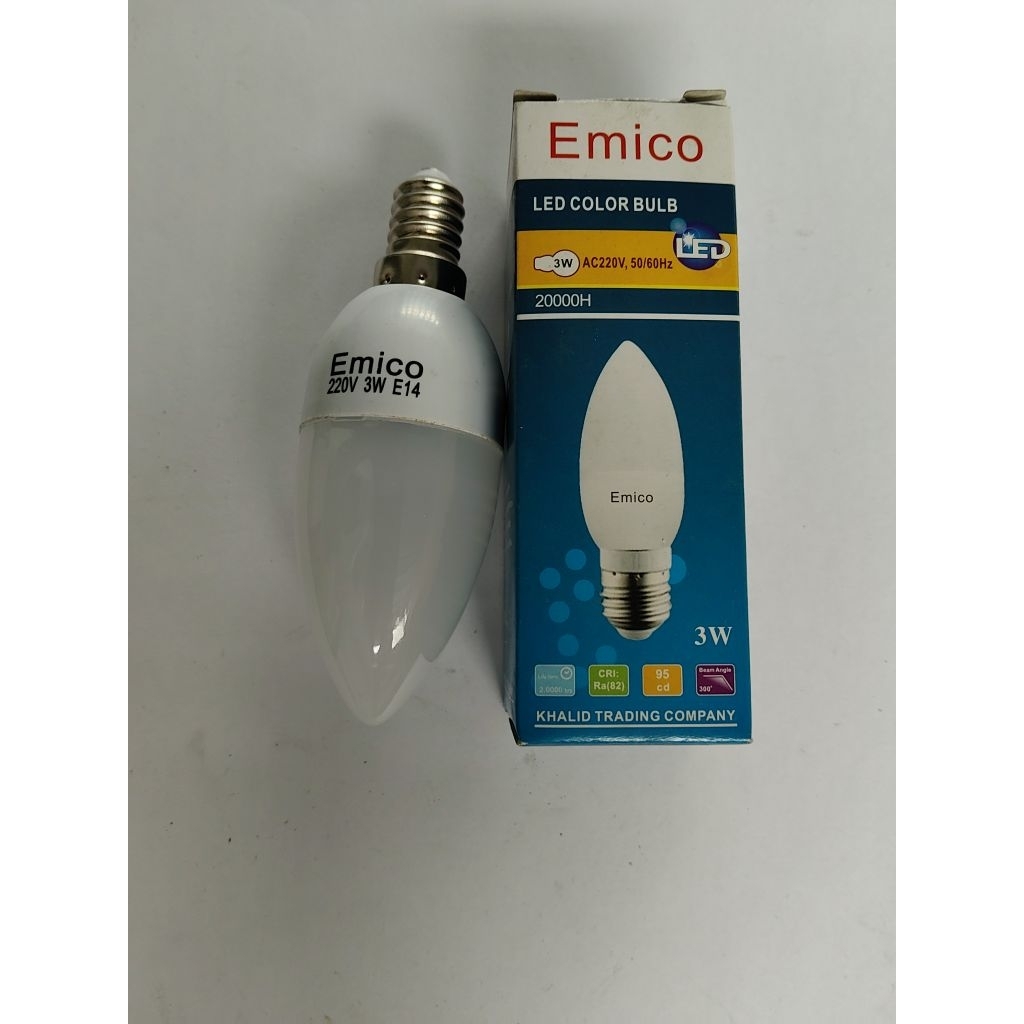 lampu led candle emico 3 watt E14 cahaya KUNING