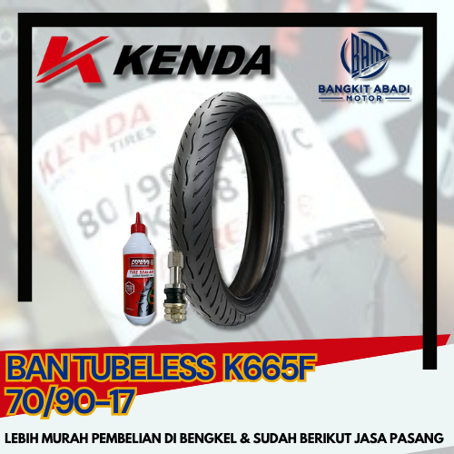 KENDA Ban Tubeless Supra Blade Revo Karisma Supra X 125 70/90-14 Pentil Cairan Tubeless Federal