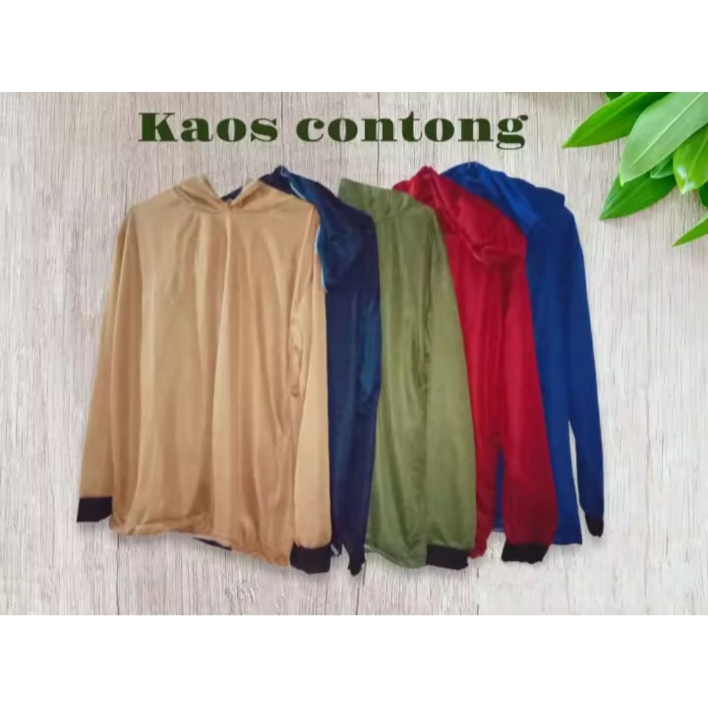 kaos tani kupluk lengan panjang kaos seragam baju basahan polos
