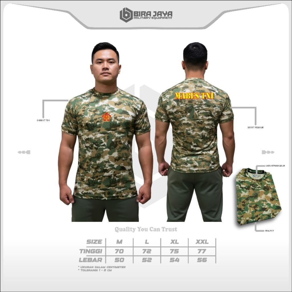 kaos LORENG PDL TNI Sage Green Dryfit Terbaru Sablon Motif Logo / TNI AD / TNI AL / TNI AU / KEMHAN