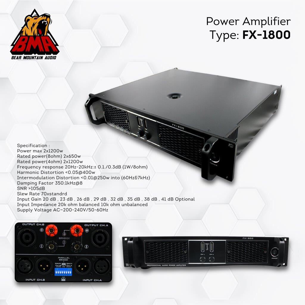 Powe Amplifier BMA FX-1800 / Power Ampli BMA FX-1800