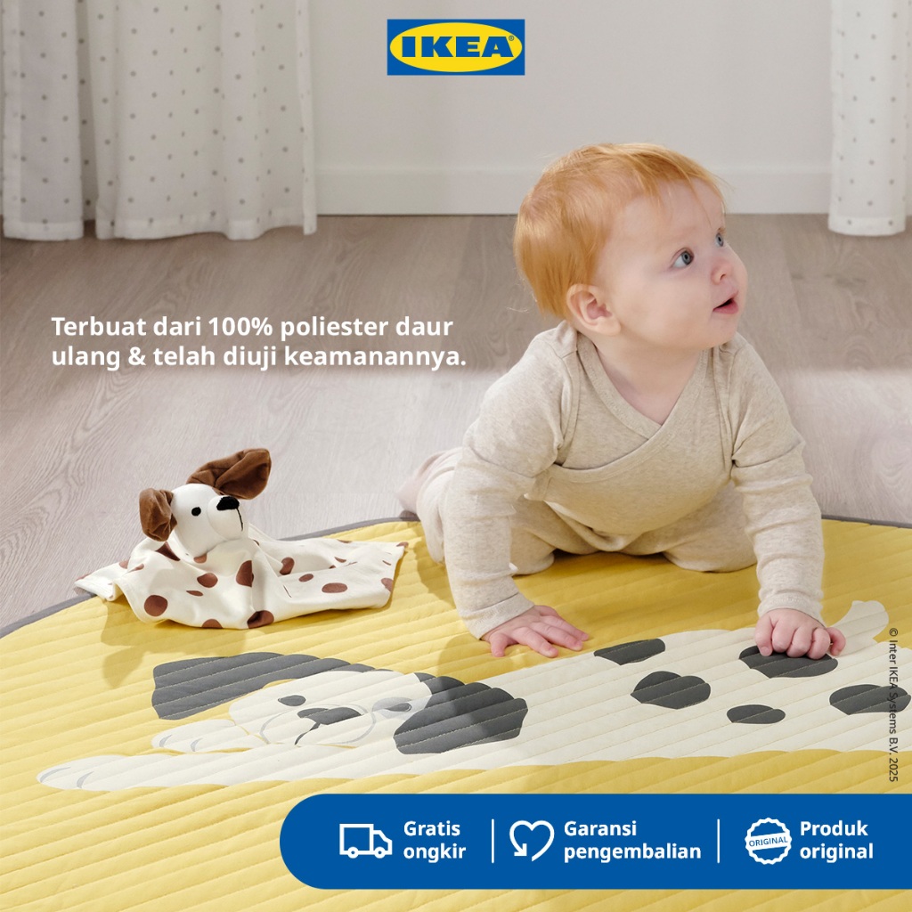 IKEA DROMSLOTT Selimut Kecil Dengan Boneka Bentuk Anjing 30x30cm