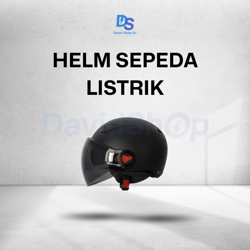 HELM SEPEDA LISTRIK DEWASA RETRO VINTAGE HALF FACE SNI