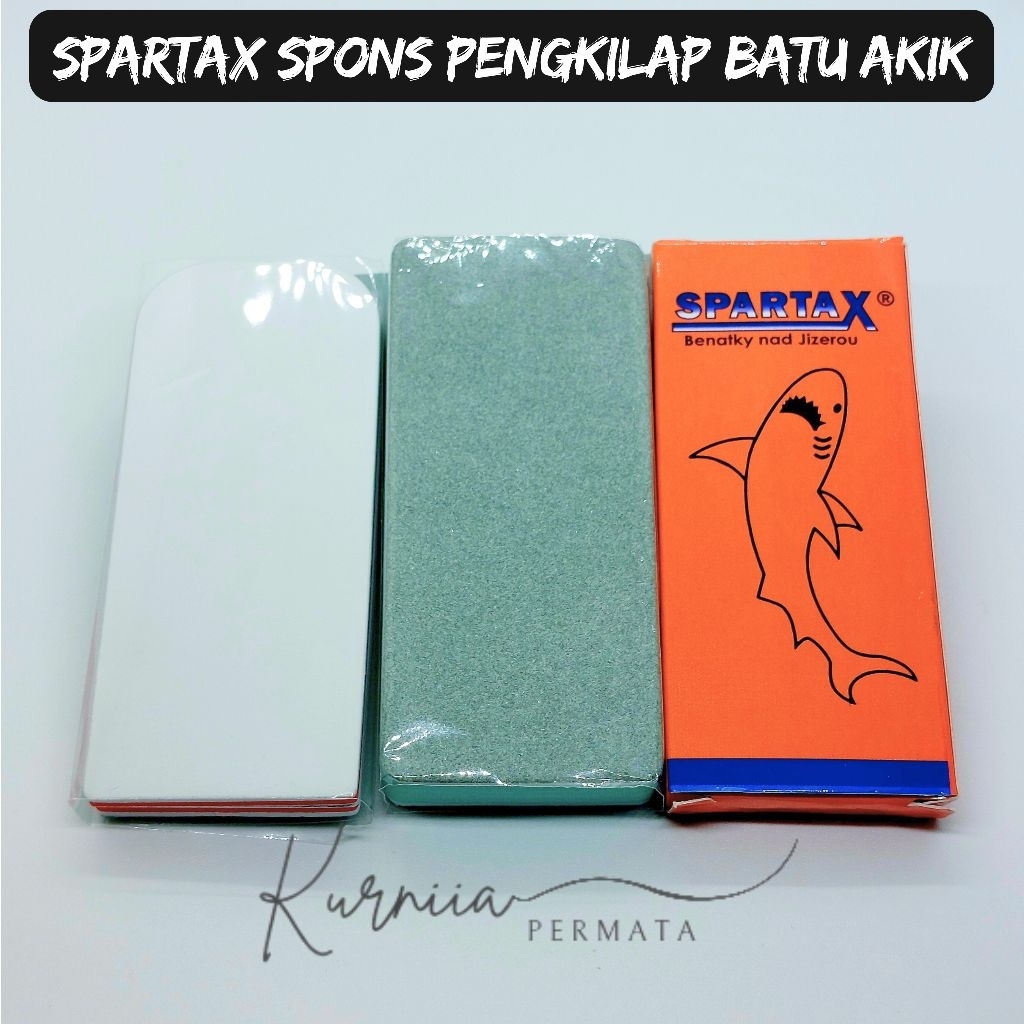 Spartax Spons Pengkilap Batu Akik Cincin / Spartax Merah Hijau Bermerk