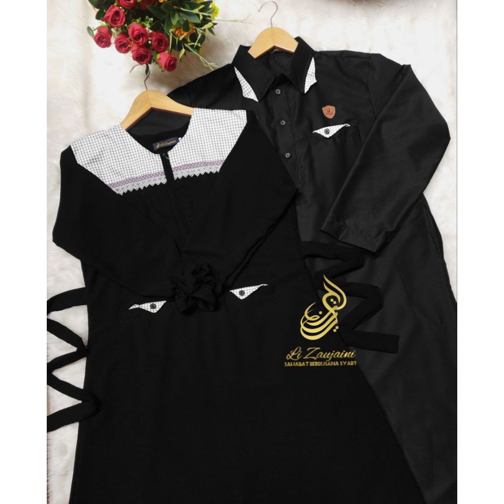Gamis akhwat dewasa bahan jetblack Bonanza