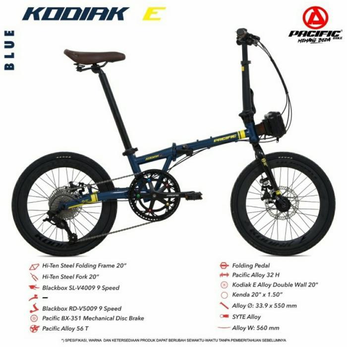 Sepeda Lipat Pacific Kodiak E 20 Inch Sepeda Lipat 20 Inch Pacific