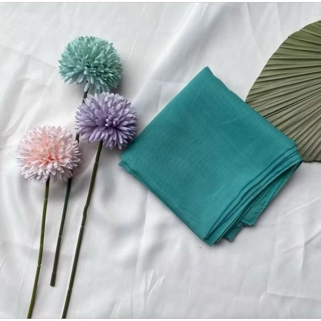 Hijab Segiempat Bella Square hijau tosca hijab tosca segiempat tosca || BELLA SQUARE
