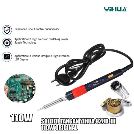 Solder Tangan YIHUA 928D-III 110W Original - Yihua 928D-III Solder Tangan Listrik 110W Temperature A
