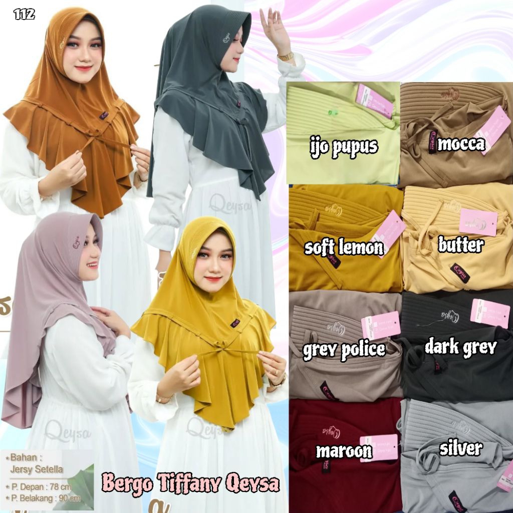 bergo daily Jersey Tiffany qeysa | bergo Jersey Tiffany qeysa hijab | bergo qeysa hijab