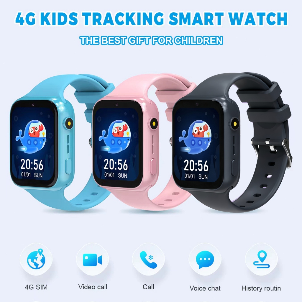 Smartwatch Anti Air Jam tangan anak 4G Video call telepon - anak Gps Digital Smartwatch