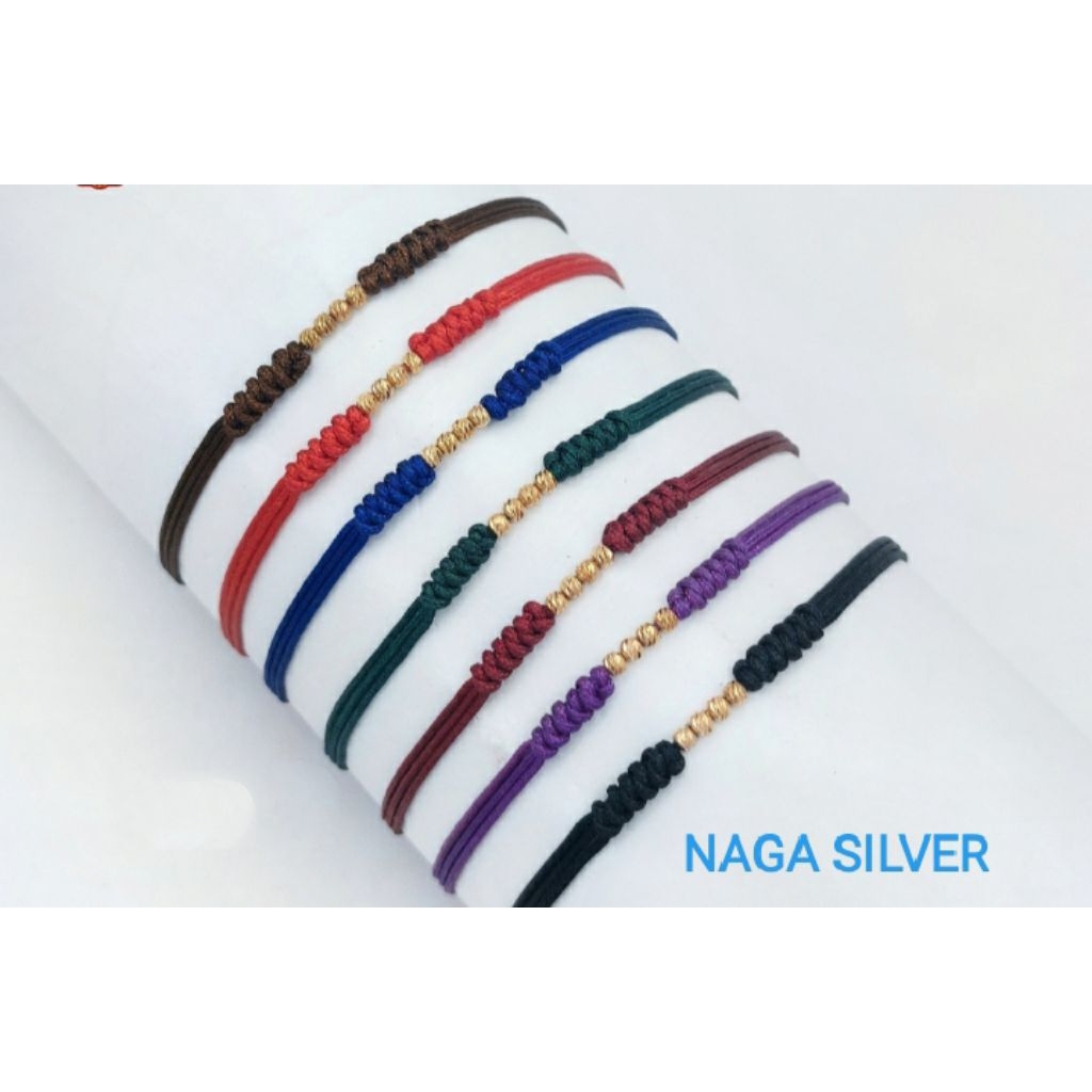 beli 2 gratis 1+ emas murni 24 K gelang tali serut model Semar Nusantara 10 k 18 k biji lada isi 4 p