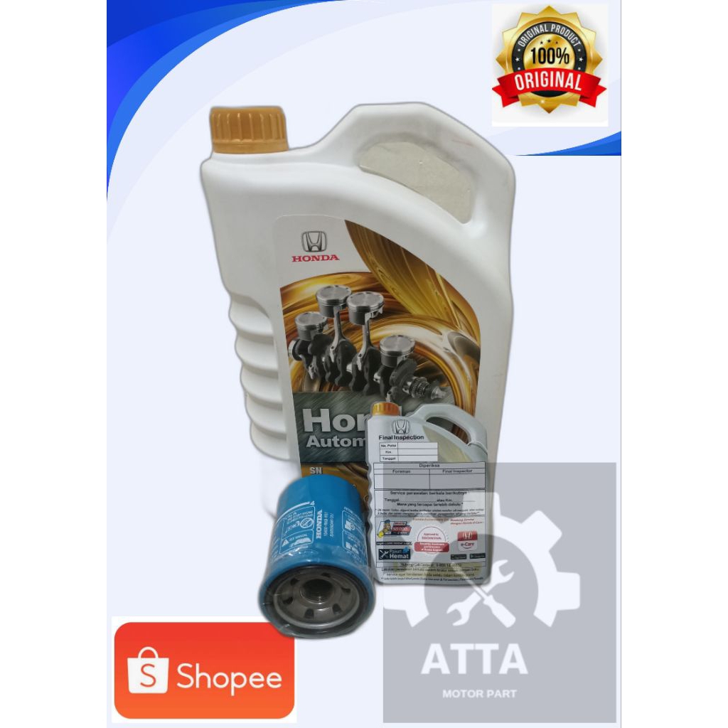 Oli Honda E-pro Gold 0W -20W Fully Synthetic 4 Liter + filter oli