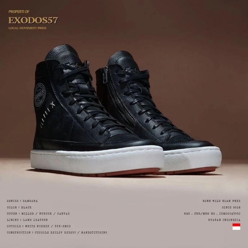 EXODOS57 Shoes Samsara Black White
