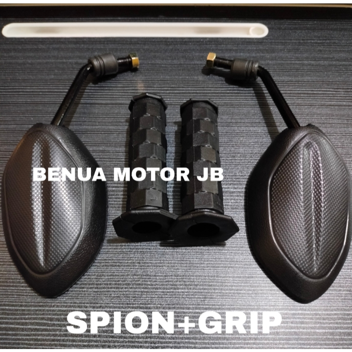 Paket Handgrip Grip oktagon + Kaca Spion Standar Beat / Spion Beat, Beat Karbu, Beat Fi, Beat Deluxe