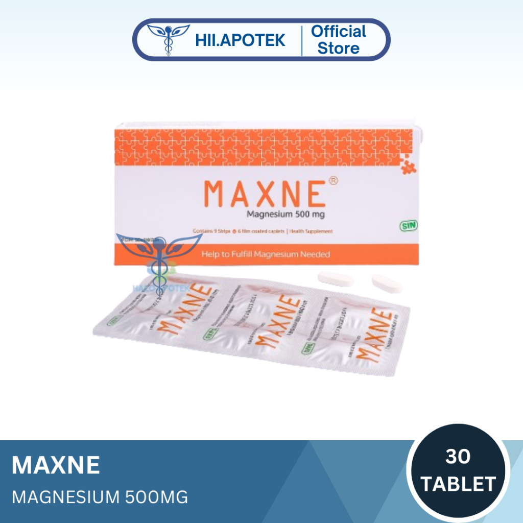MAXNE Magnesium 350mg - Suplemen Membantu Memenuhi Kebutuhan Magnesium