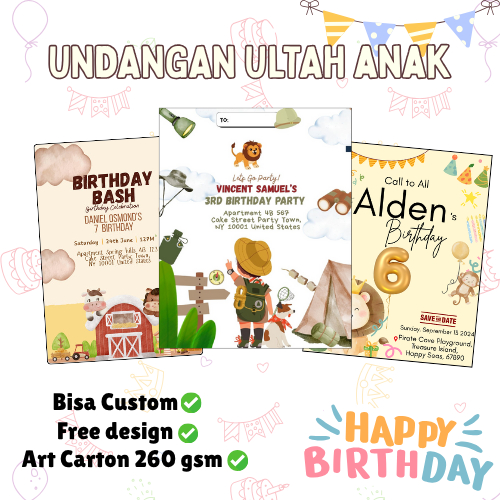 Undangan Anak Custom