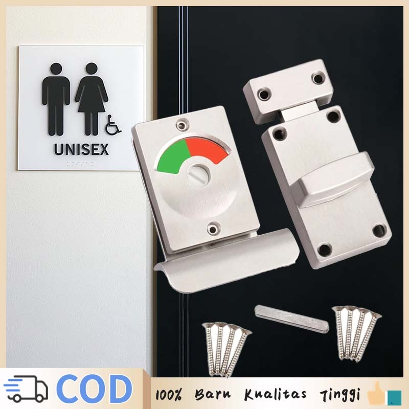 Kunci Pintu Wc 1set Dengan Indikator Grendel Indikator Kunci Pintu Kamar Mandi Pintu Toilet Kunci