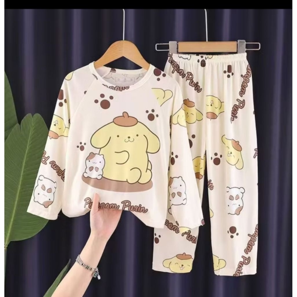 Piyama pompurin anak baju tidur anak pompurin piyama anak karakter pompurin