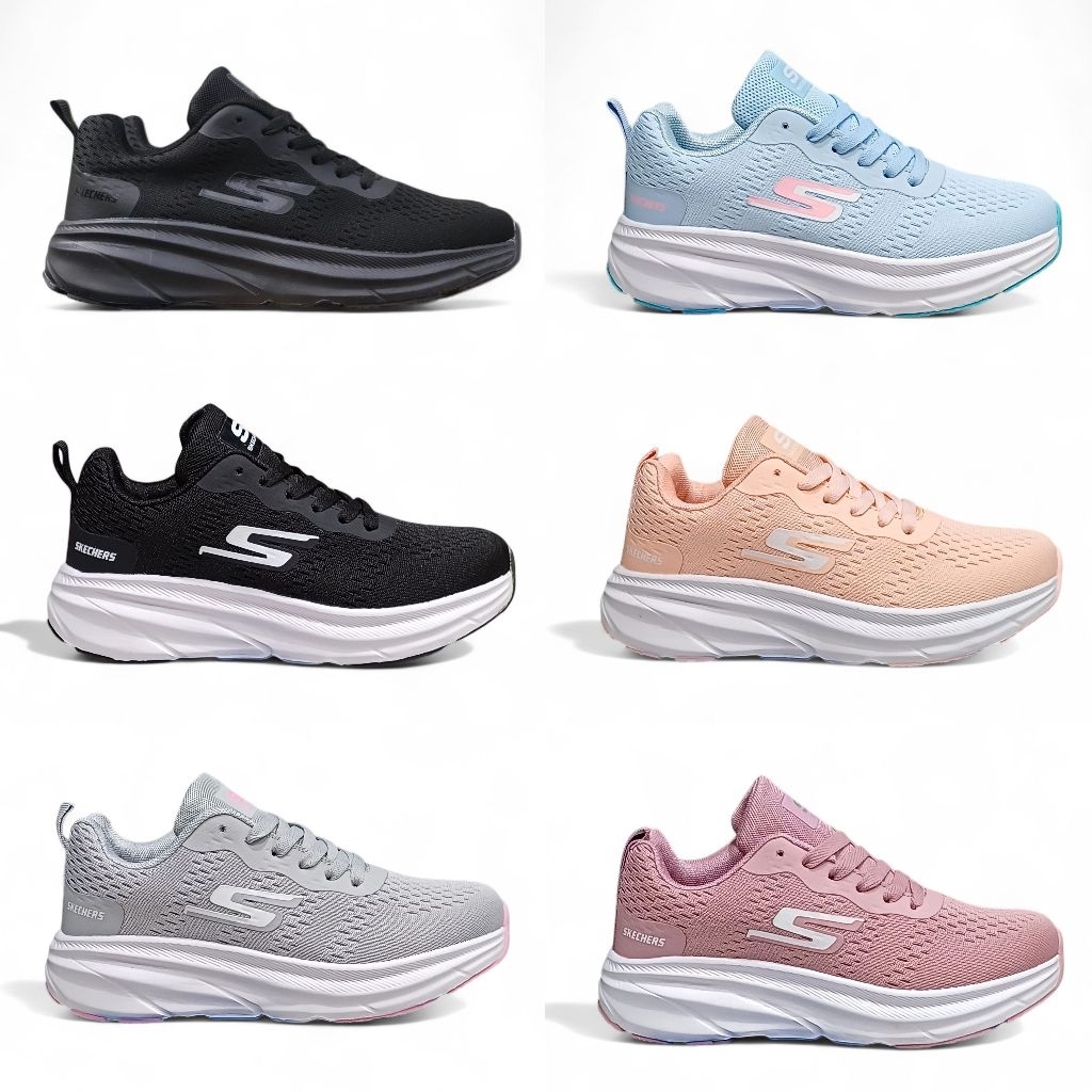 Skechers Sepatu Wanita Size 36-40 Running Shoes Women Olahraga Gym Fitness Zumba Aerobic Jogging Sen