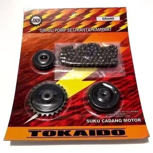 Rantai Mesin Keteng Kamprat 1 Set Honda Grand Supra Prima Supra X 100 Win GN5 Rantai Roll Keteng Mes