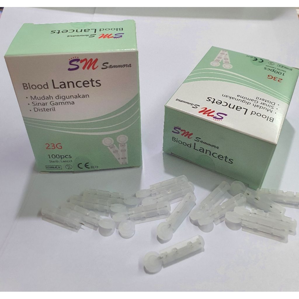 Jarum bekam 23g SM isi 100 pcs/Bloodlancet 21g sammora/Jarum ambil darah kotor