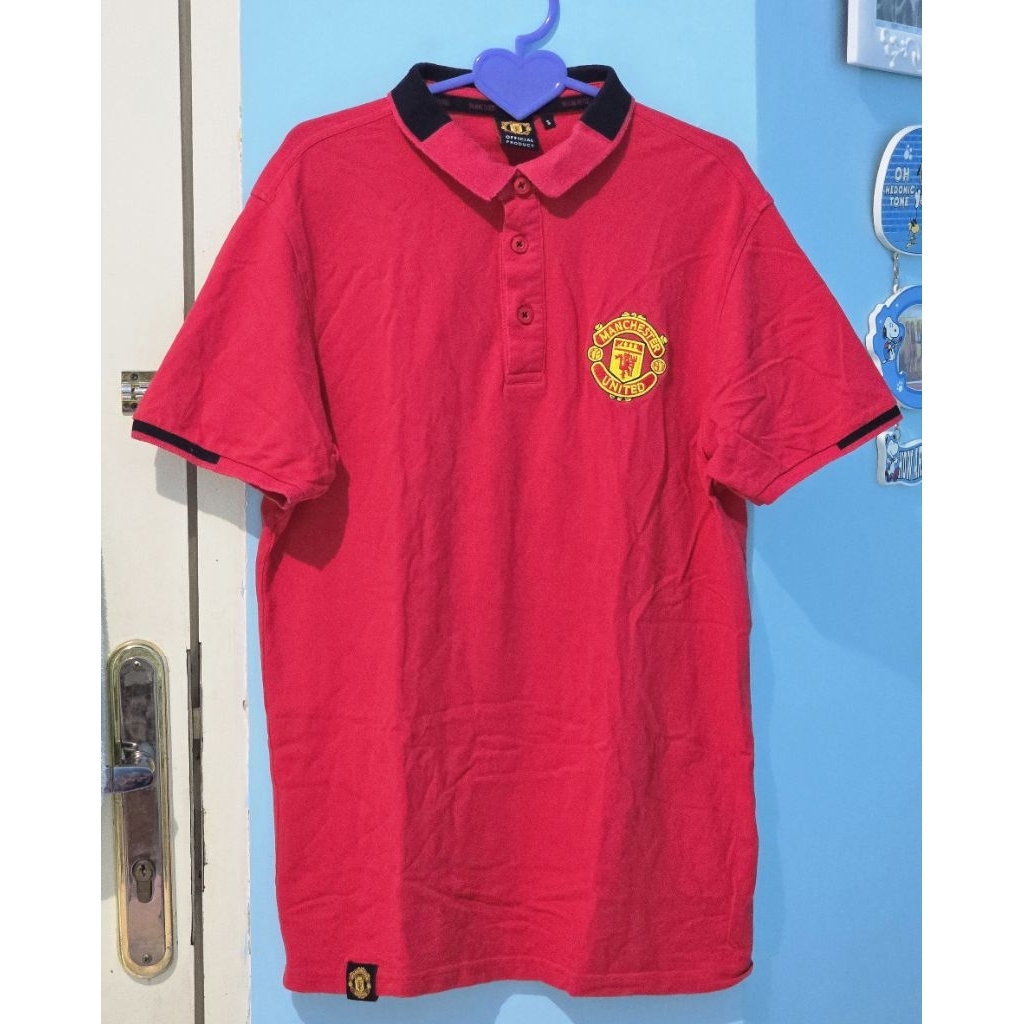 Manchester United Red Polo Shirt Adult Mens size S - Short Sleeve / Baju atasan pria official produc