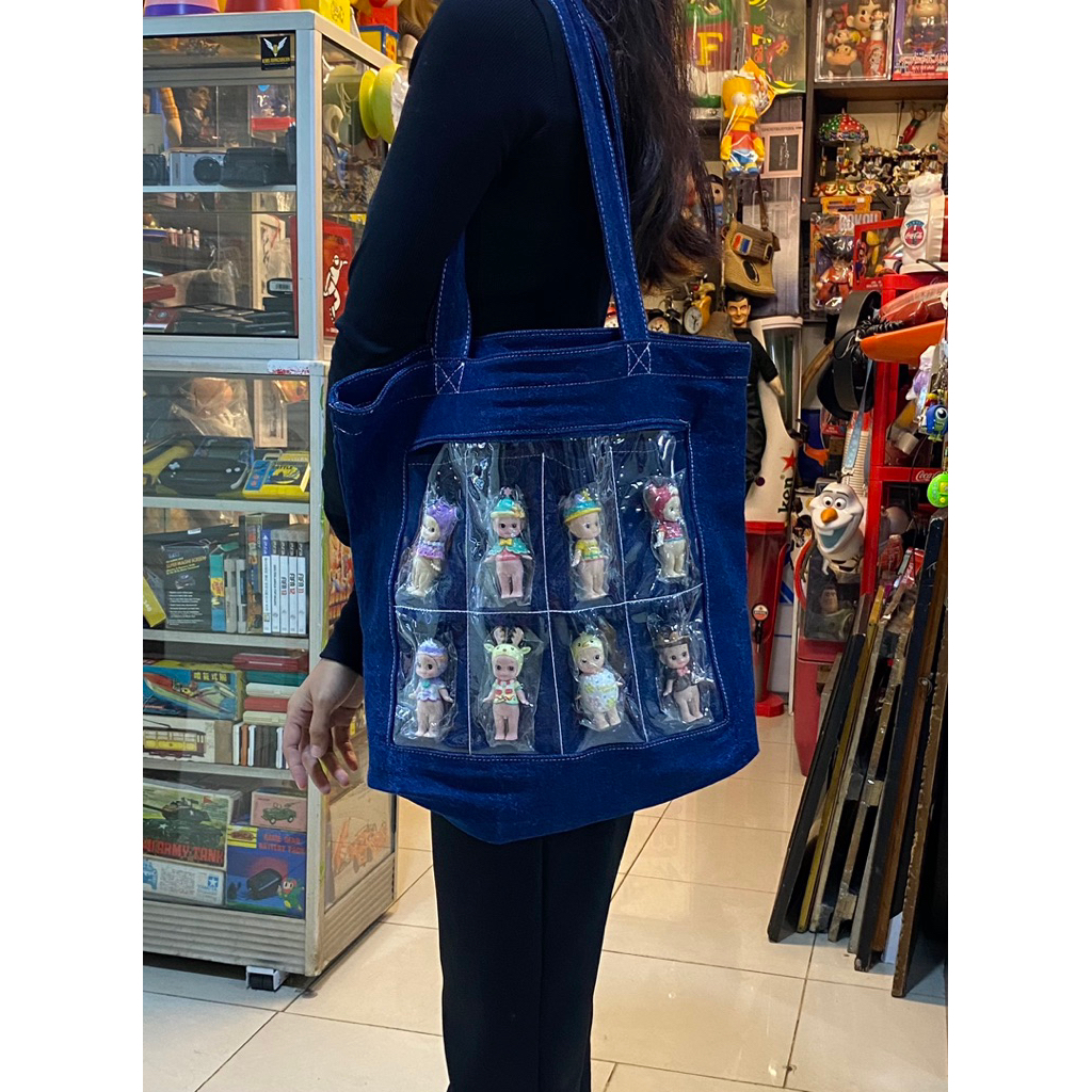 New Sonny Angel Blue Jeans Tote bag with 8 figure sonny angel ori