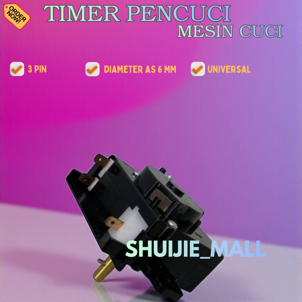 TIMER PENCUCI 3PIN / TIMER WASH SHARP 3SCOKET SKUN SHARP / Timer Mesin Cuci 3 Socket sharp - Timer 3