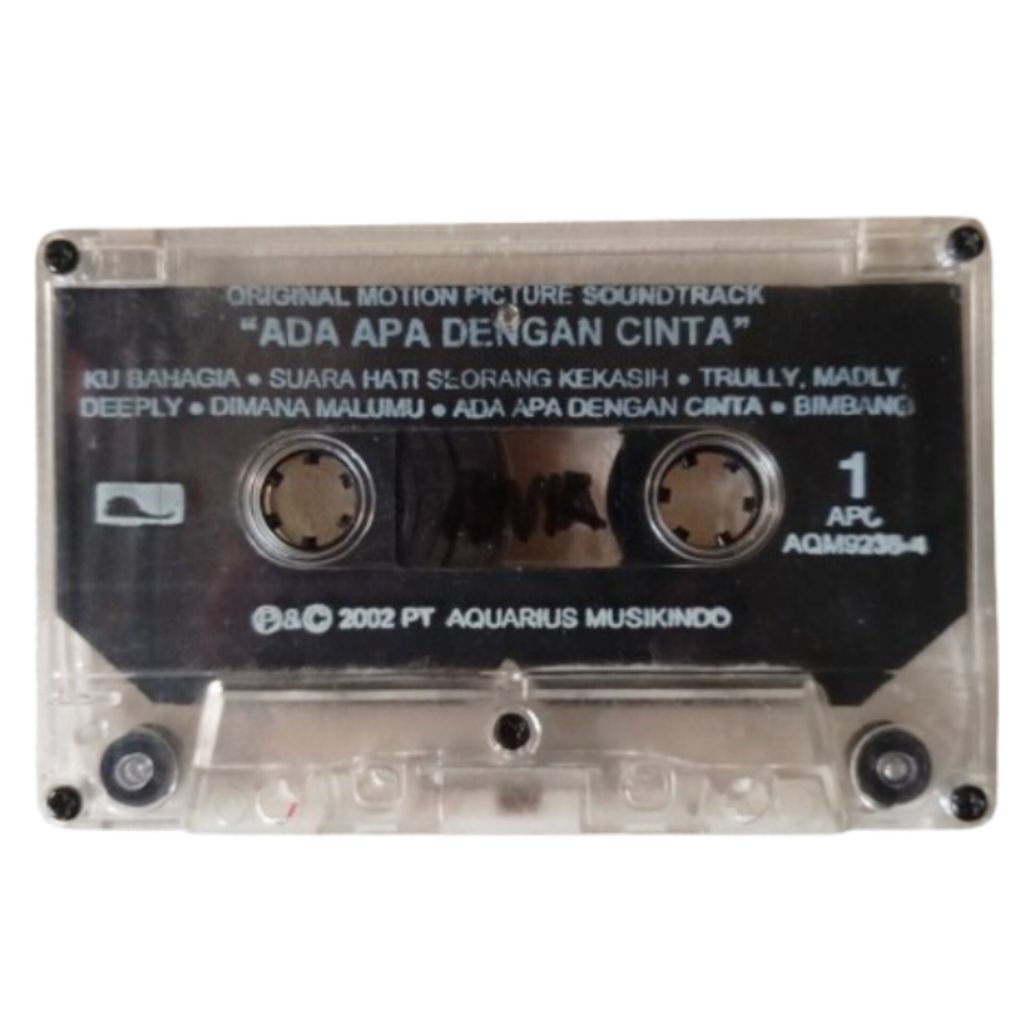 kaset pita - AADC ada apa dengan cinta (hanya kaset) - Melly Goeslow dan Anto Hoed - ost film soundt