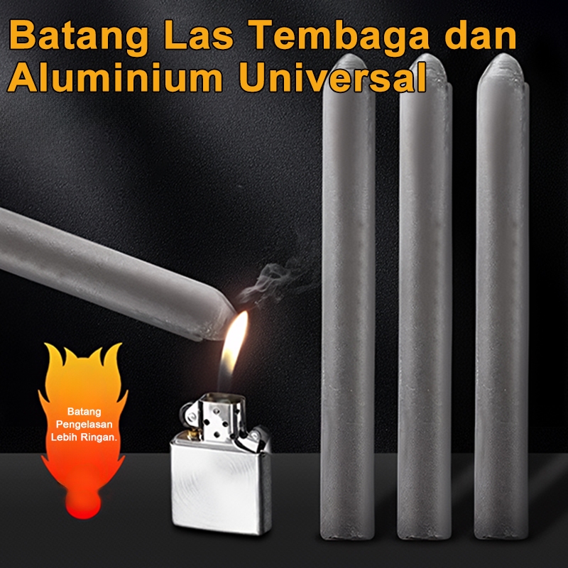 120 Pcs BATANG LAS TIMAH BAKAR dengan KOREK API - Elektroda Serbaguna Untuk Perbaikan Aluminium, Bes