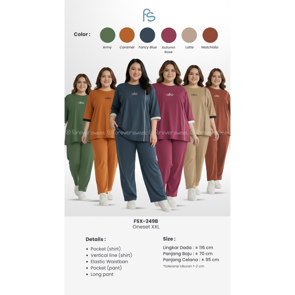 FOREVER SWEET | Oneset XXL CP Dewasa Jumbo Big Size fashion Baju Tidur babydoll Wanita Kaos Rumah