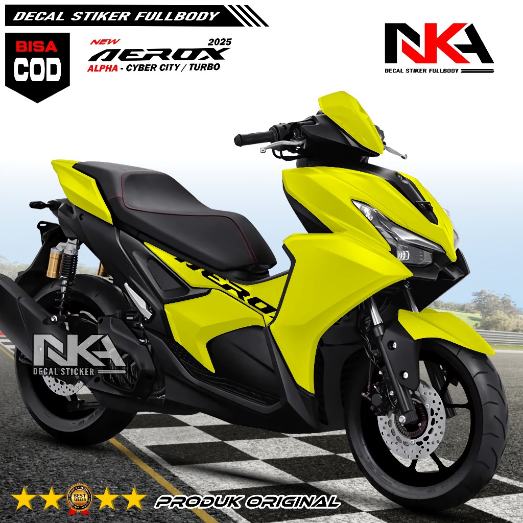 COD Decal Stiker Aerox Alpha Cibercity 2025 Decal Variasi Motor Aerox Turbo Motif Polosan