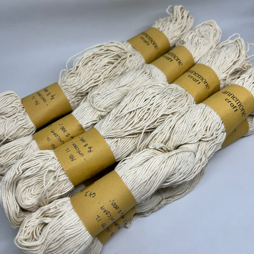 BENANG RAJUT JALA UNICORN NO. 12 [NATURAL] SATUAN / BENANG RAJUT KATUN JALA SATUAN / JALA UNICORN [N