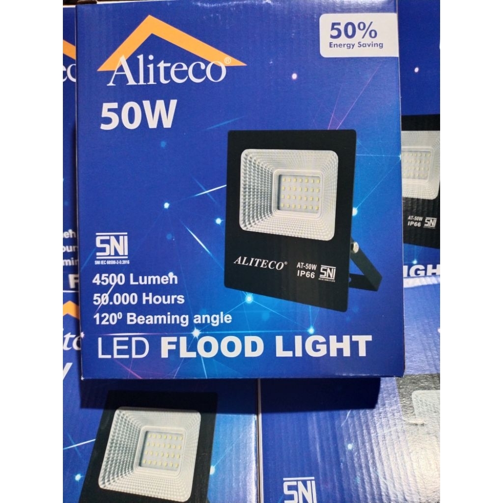 Kap Lampu sorot / Lampu Tembak Aliteco 50wattCahaya Putih dan Cahaya Kuning