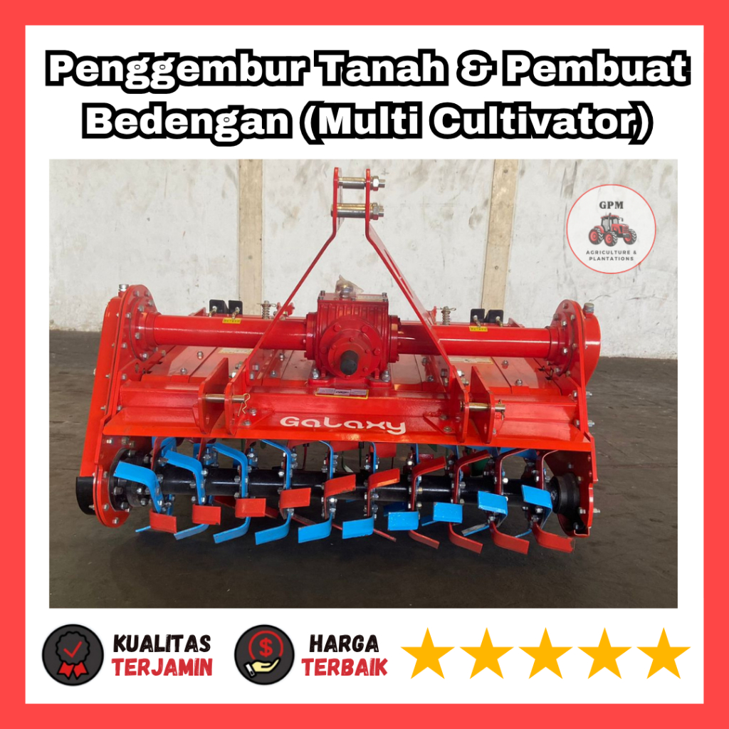 Mesin Penggembur Tanah & Pembuat Bedengan (Multi Cultivator) - Implemen Traktor
