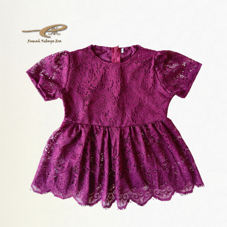 Atasan Peplum Anak bahan brokat